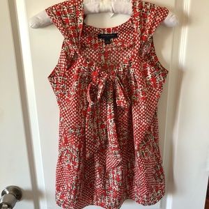 Banana Republic Red Snake Skin Top